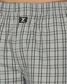 Shop Pack of 2 Men's Blue & Grey Checked Relaxed Fit Boxers