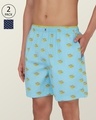 Shop Pack of 2 Men's Blue All Over Printed Relaxed Fit Boxers-Front
