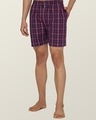 Shop Pack of 2 Men's Maroon & Black Checked Relaxed Fit Boxers-Design