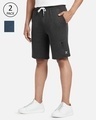 Shop Pack of 2 Men's Multicolor Regular Fit Shorts-Front