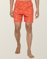 Shop Pack of 2 Men's Orange & Blue All Over Printed Relaxed Fit Boxers-Design