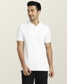 Shop Men's White Polo T-shirt-Front