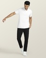 Shop Men's White Polo T-shirt-Full