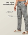 Shop Super Combed Cotton Checkered Pyjamas For Men