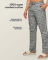 Shop Pack of 2 Super Combed Cotton Checkered Pyjamas