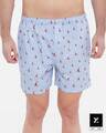 Shop Super Combed Cotton Printed Boxers For Men (Pack Of 1) Nautical Stripe-Front