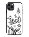 Shop Y2K Chrome Premium Glass Cover for Apple iPhone 12 Pro-Front