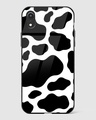 Shop Y2K Cow Print Premium Glass Case for Apple iPhone XR-Front