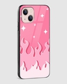 Shop Y2K Fireburst Pink Flame Premium Glass Case for Apple iPhone 15-Design