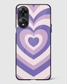 Shop Pastel Purple Retro Hearts Premium Glass Case for Oppo A78 5G-Front