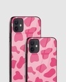 Shop Y2K Pink Cow Print Premium Glass Case for Apple iPhone 12-Design