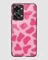 Shop Y2K Pink Cow Print Premium Glass Case for OnePlus Nord 2T 5G-Front