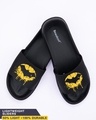 Shop Yellow Batman Men's Printed Sliders-Front