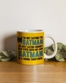 Shop Yellow Batman Printed Ceramic Mug (350 ml)-Front