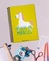 Shop Yellow Believe In Miracles Notepad-Front