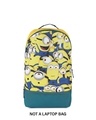 Shop Yellow & Blue Minion Pattarn Printed Small Backpack-Front