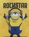 Shop Yellow & Blue Rockstar Minion Printed Small Backpack-Full