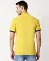 Shop Yellow Contrast Sleeve Polo T-Shirt-Full