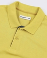 Shop Yellow Contrast Sleeve Polo T-Shirt