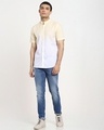 Shop Yellow Dip Dye Half Sleeve Shirt-Full