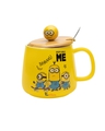 Shop Yellow Minion Ceramic Mug with Lid and Spoon (350 ml)-Design
