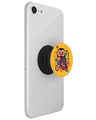 Shop Yellow Owl Vector Design Pop Socket-Full