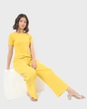 Shop Yellow Patch Pocket Casual Pants-Full
