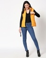Shop Women's Yellow Puffer Jacket With Detachable Hood