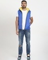 Shop Men's Yellow & Blue Sleeveless Reversible Puffer Jacket-Full