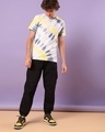 Shop Yellow Tie & Dye Half Sleeve T-shirt-Front