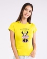 Shop Yes! Ignoring You Half Sleeve T-Shirt (DL) Pineapple Yellow-Front