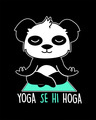 Shop Yoga Panda Half Sleeve T-Shirt