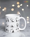 Shop Yoga Pandas Printed Ceramic Coffee Mug (330ml, Single piece)-Front