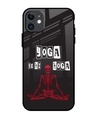 Shop Yoga Se Hi Hoga Premium Glass Cover for Apple iPhone 11-Front