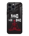 Shop Yoga Se Hi Hoga Premium Glass Cover for Apple iPhone 14 Pro Max-Front