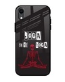 Shop Yoga Se Hi Hoga Premium Glass Cover for Apple iPhone XR-Front