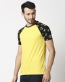 Shop Yolo Yellow AOP Half Sleeve Raglan T-Shirt-Design