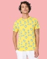 Shop Yolo Yellow AOP Half Sleeve T-Shirt-Front