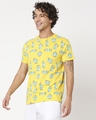 Shop Yolo Yellow AOP Half Sleeve T-Shirt-Full