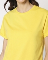 Shop Yolo Yellow Boyfriend Sleeve T-Shirt