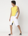 Shop Yolo Yellow Color Block Shorts-Full