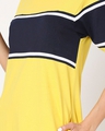 Shop Yolo Yellow Color Block T-Shirt Dress
