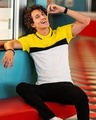 Shop Yolo Yellow Color Block Tipping Polo-Front