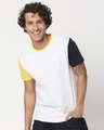 Shop Yolo Yellow Contrast Sleeve T-Shirt-Front