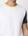 Shop Yolo Yellow Contrast Sleeve T-Shirt