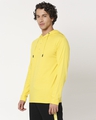 Shop Yolo Yellow Henley Hoodie T-Shirt-Design