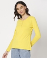 Shop Yolo Yellow Henley T-Shirt-Design