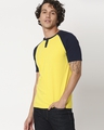 Shop Yolo Yellow Raglan Henley T-Shirt-Design