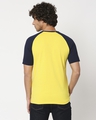 Shop Yolo Yellow Raglan Henley T-Shirt-Full