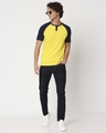 Shop Yolo Yellow Raglan Henley T-Shirt